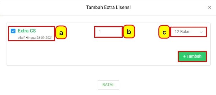 Cara Menambah Lisensi Extra CS KlikWA Teams