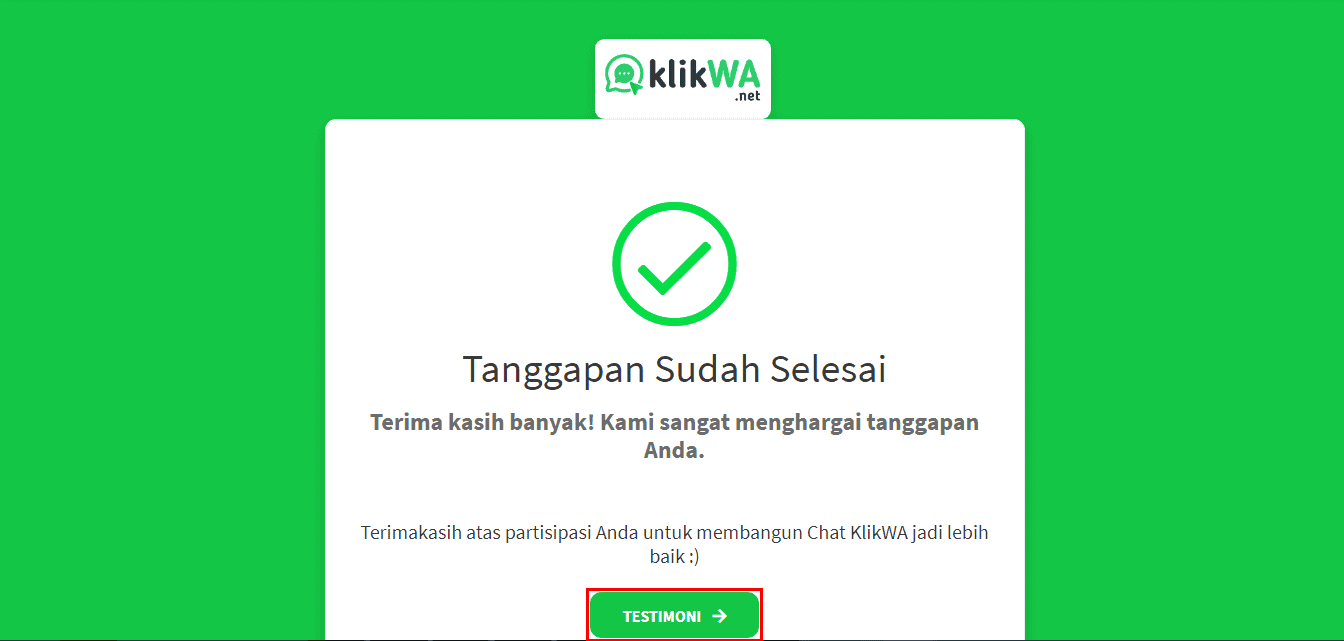 Cara Menyampaikan Feedback / Saran Penggunaan KlikWA Teams