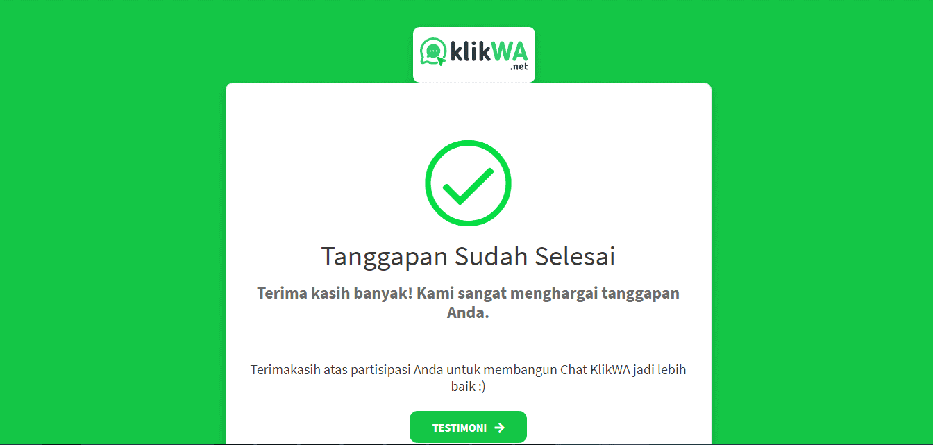 Cara Menyampaikan Feedback / Saran Penggunaan KlikWA Teams