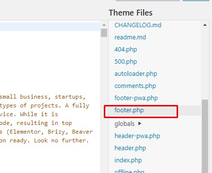 Cari file Footer.php