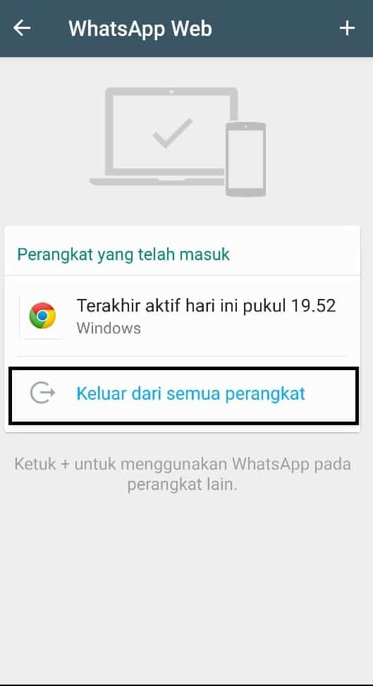 Keluar Dari Semua Perangkat