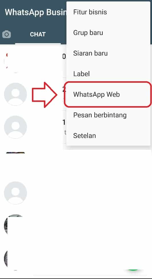 Gambar 2 . Pilih Whatsapp Web