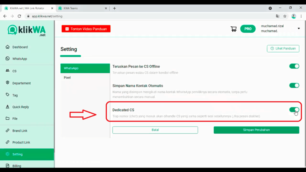 Setting Dedicated CS